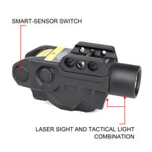 Load image into Gallery viewer, TPO GLK002 Flashlight and Green Laser Sight Combo with Sensor ON-Off Smart Activation Rechargeable Battery for Pistols
