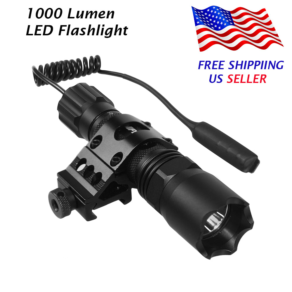 Sniper FL60 Flashlight 1000 Lumen LED Light with Picatinny Rail Mount